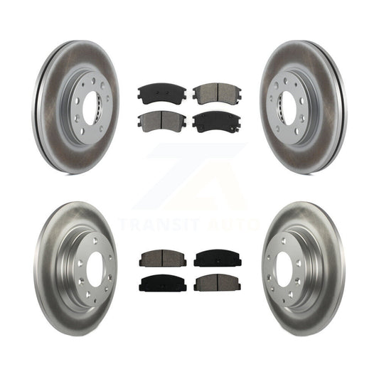 [Avant + Arrière] Kit de disque (revêtu) et plaquette (semi-métallique) de frein pour 2003-2005 Mazda 6 KGS-100867