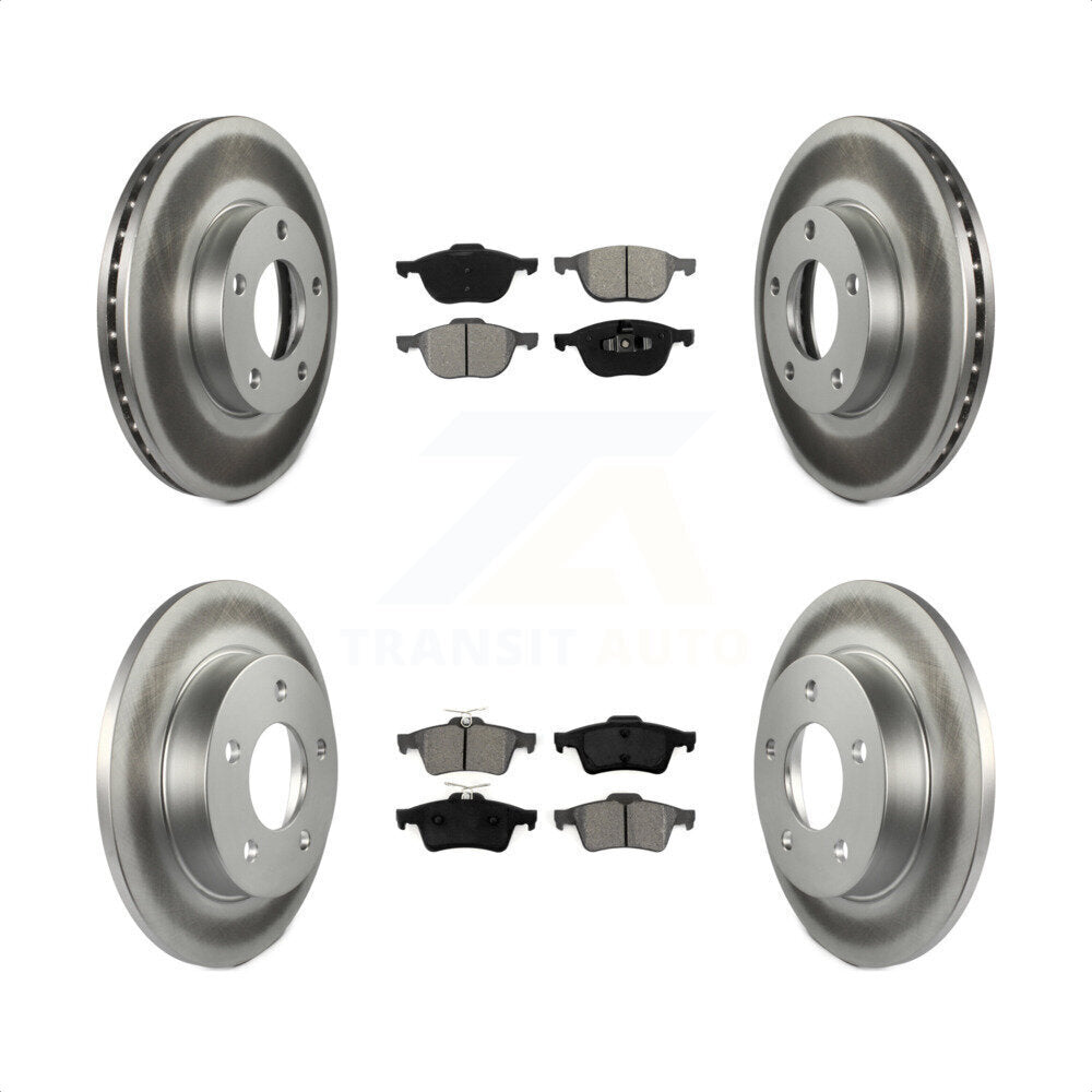 [Avant + Arrière] Kit de disque (revêtu) et plaquette (semi-métallique) de frein pour Mazda 3 Sport KGS-100869 par Transit Auto