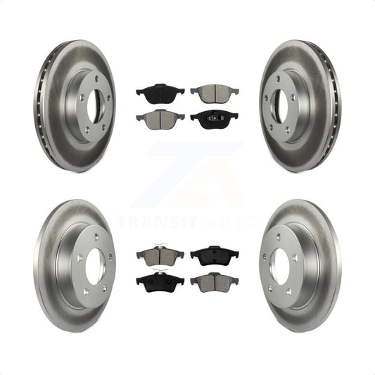 [Avant + Arrière] Kit de disque (revêtu) et plaquette (semi-métallique) de frein pour Mazda 3 Sport KGS-100869 par Transit Auto