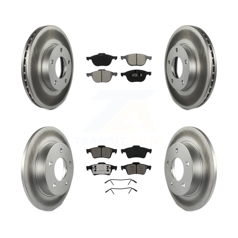 [Avant + Arrière] Kit de disque (revêtu) et plaquette (semi-métallique) de frein pour 2004-2005 Mazda 3 2.0L KGS-100870