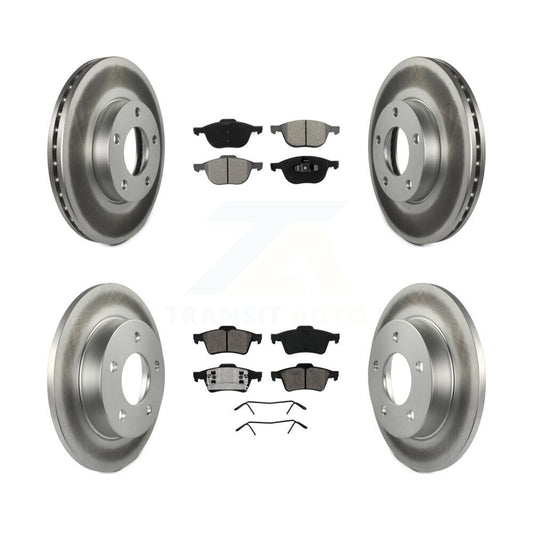 [Avant + Arrière] Kit de disque (revêtu) et plaquette (semi-métallique) de frein pour 2004-2005 Mazda 3 2.0L KGS-100870