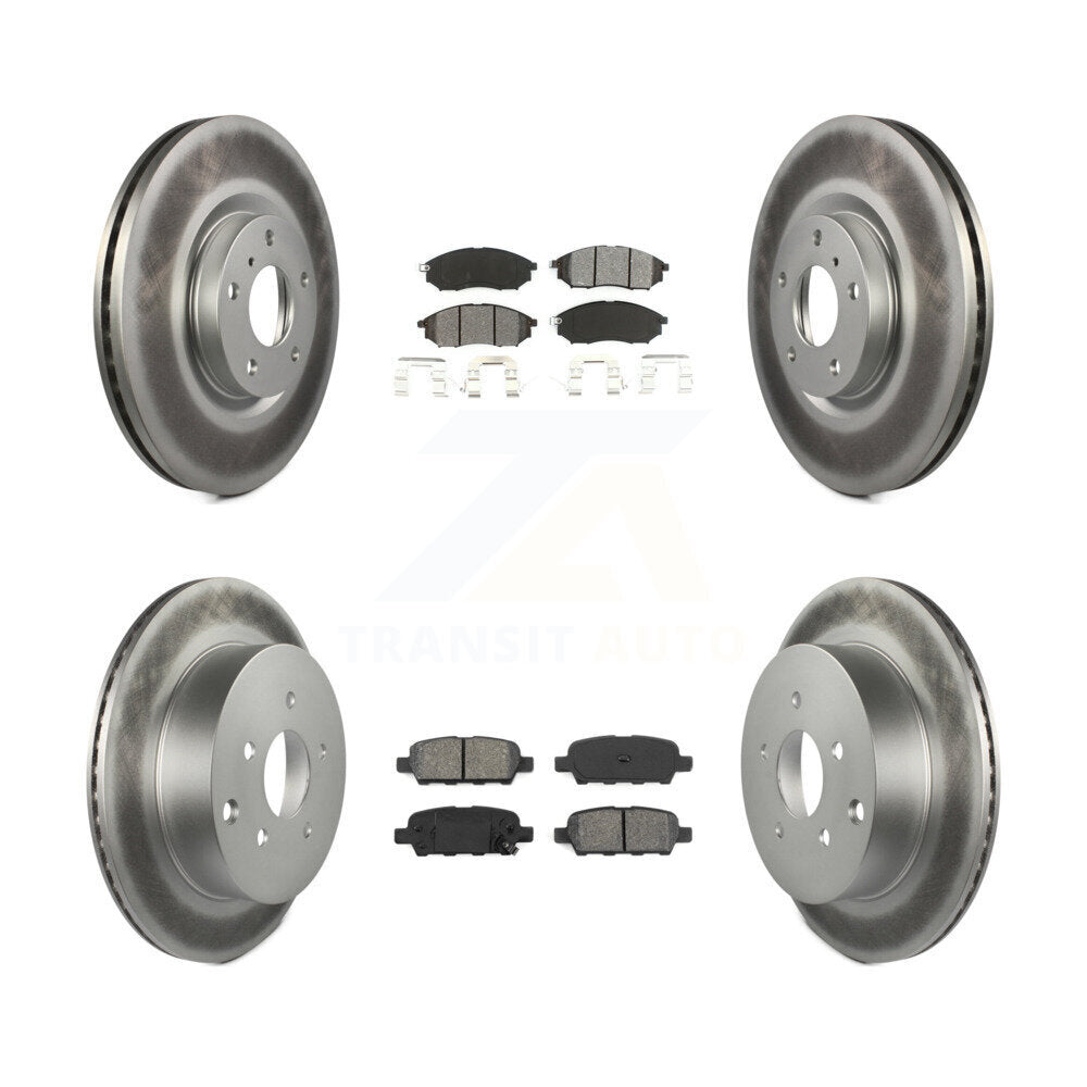 [Avant + Arrière] Kit de disque (revêtu) et plaquette (semi-métallique) de frein pour Nissan Murano INFINITI M37 QX70 Q70 Q70L M56 M35h KGS-100872