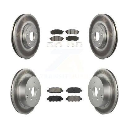 [Avant + Arrière] Kit de disque (revêtu) et plaquette (semi-métallique) de frein pour Nissan Murano INFINITI M37 QX70 Q70 Q70L M56 M35h KGS-100872