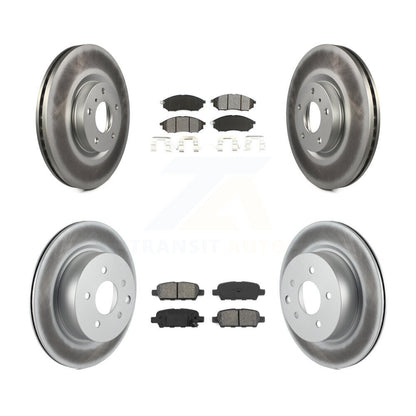 [Avant + Arrière] Kit de disque (revêtu) et plaquette (semi-métallique) de frein pour INFINITI G37 G35 M35 Nissan 350Z EX35 370Z G25 M45 Q40 QX50 EX37 KGS-100873
