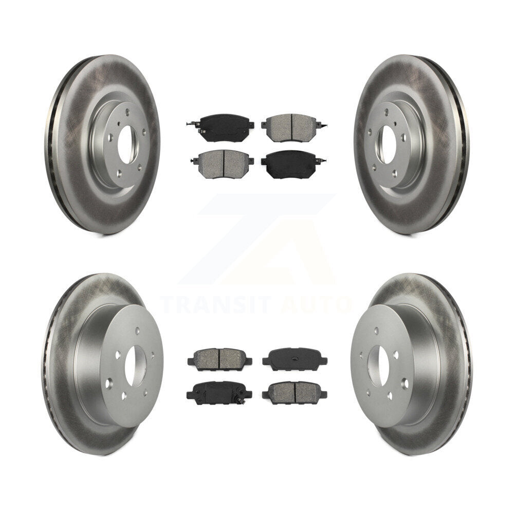 [Avant + Arrière] Kit de disque (revêtu) et plaquette (semi-métallique) de frein pour Nissan Murano KGS-100876