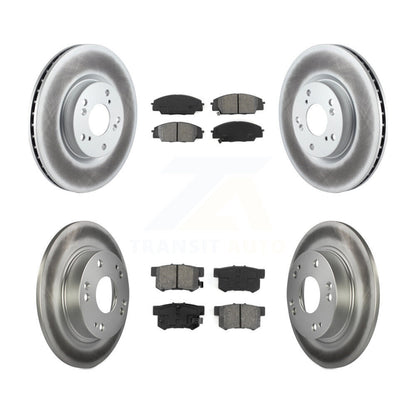 [Avant + Arrière] Kit de disque (revêtu) et plaquette (semi-métallique) de frein pour Honda Civic Acura CSX KGS-100877