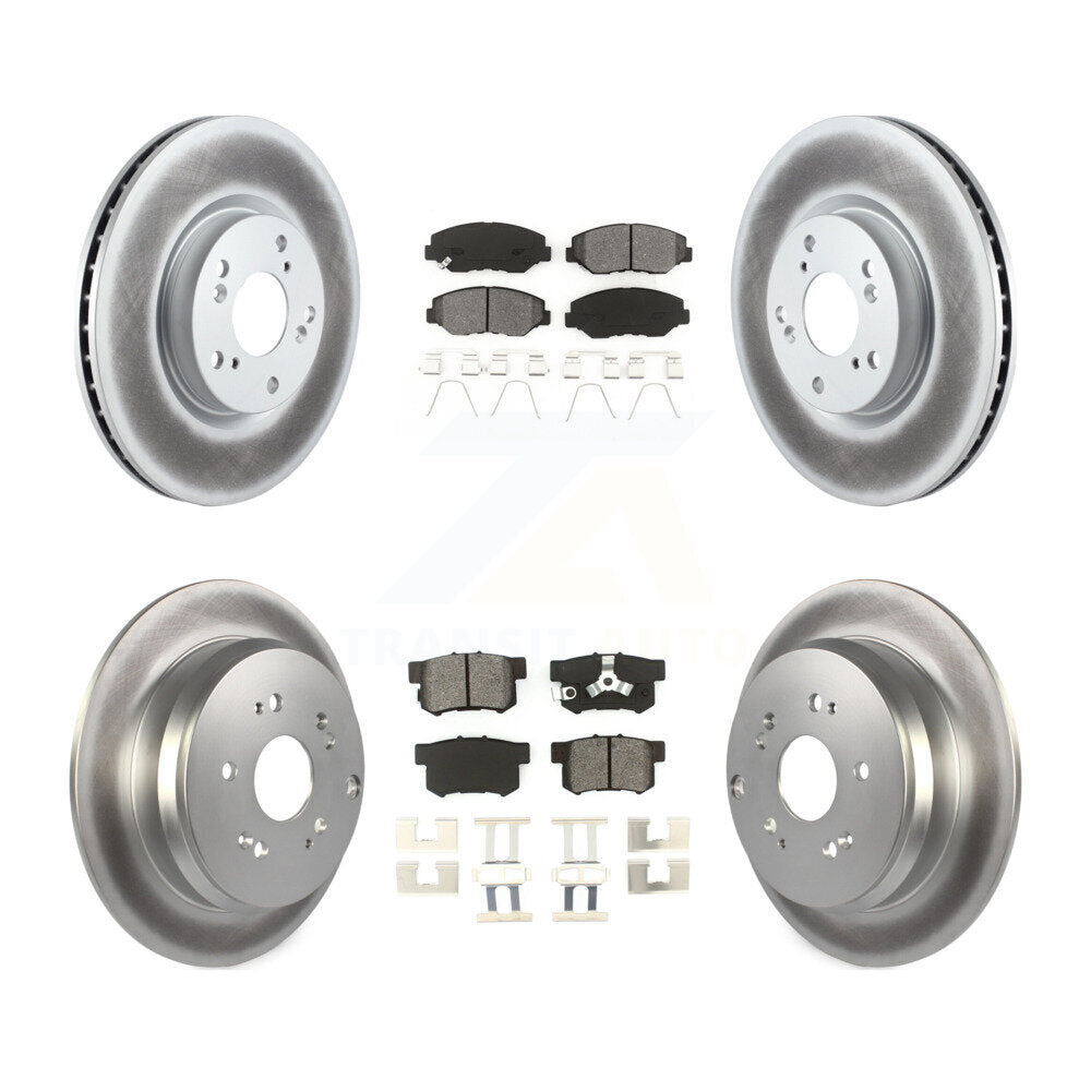[Avant + Arrière] Kit de disque (revêtu) et plaquette (semi-métallique) de frein pour 2005-2006 Honda CR-V KGS-100878