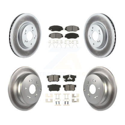 [Avant + Arrière] Kit de disque (revêtu) et plaquette (semi-métallique) de frein pour 2005-2006 Honda CR-V KGS-100878