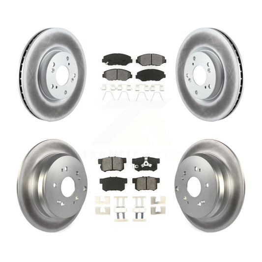[Avant + Arrière] Kit de disque (revêtu) et plaquette (semi-métallique) de frein pour 2005-2006 Honda CR-V KGS-100878