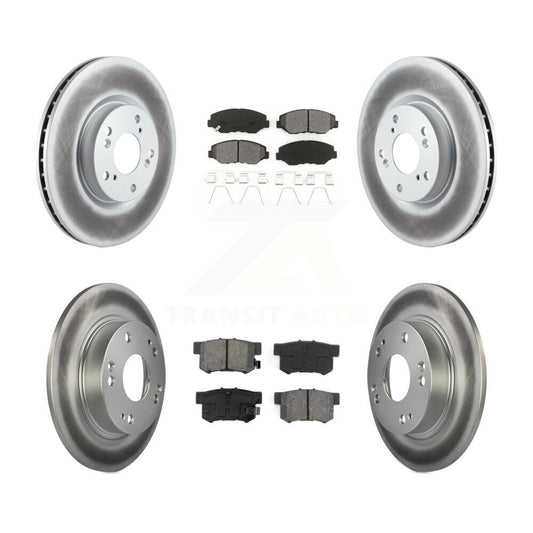 [Avant + Arrière] Kit de disque (revêtu) et plaquette (semi-métallique) de frein pour Honda Civic Acura ILX KGS-100879