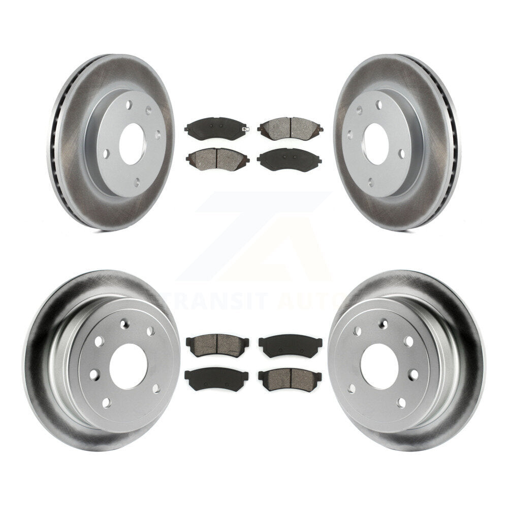 [Avant + Arrière] Kit de disque (revêtu) et plaquette (semi-métallique) de frein pour Suzuki Forenza Reno Chevrolet Optra KGS-100884