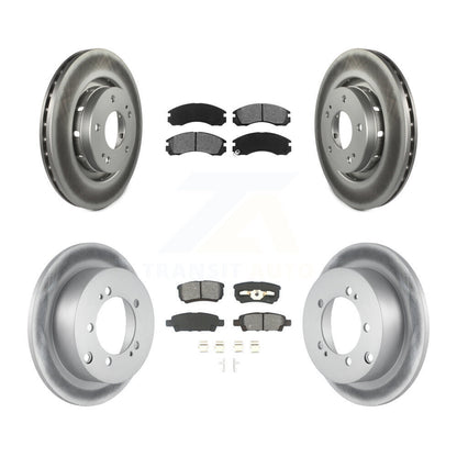 [Avant + Arrière] Kit de disque (revêtu) et plaquette (semi-métallique) de frein pour 2005-2006 Mitsubishi Outlander KGS-100887