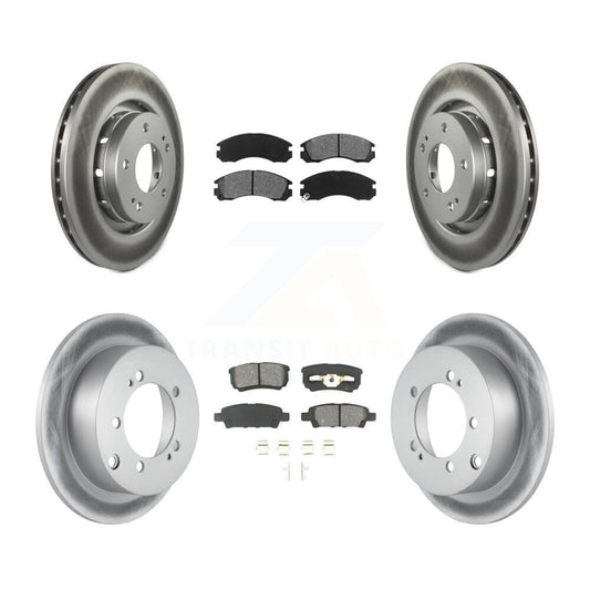 [Avant + Arrière] Kit de disque (revêtu) et plaquette (semi-métallique) de frein pour 2005-2006 Mitsubishi Outlander KGS-100887
