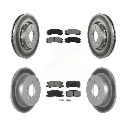 [Avant + Arrière] Kit de disque (revêtu) et plaquette (semi-métallique) de frein pour 2009 Mitsubishi Lancer Ralliart To 03 09 KGS-100888