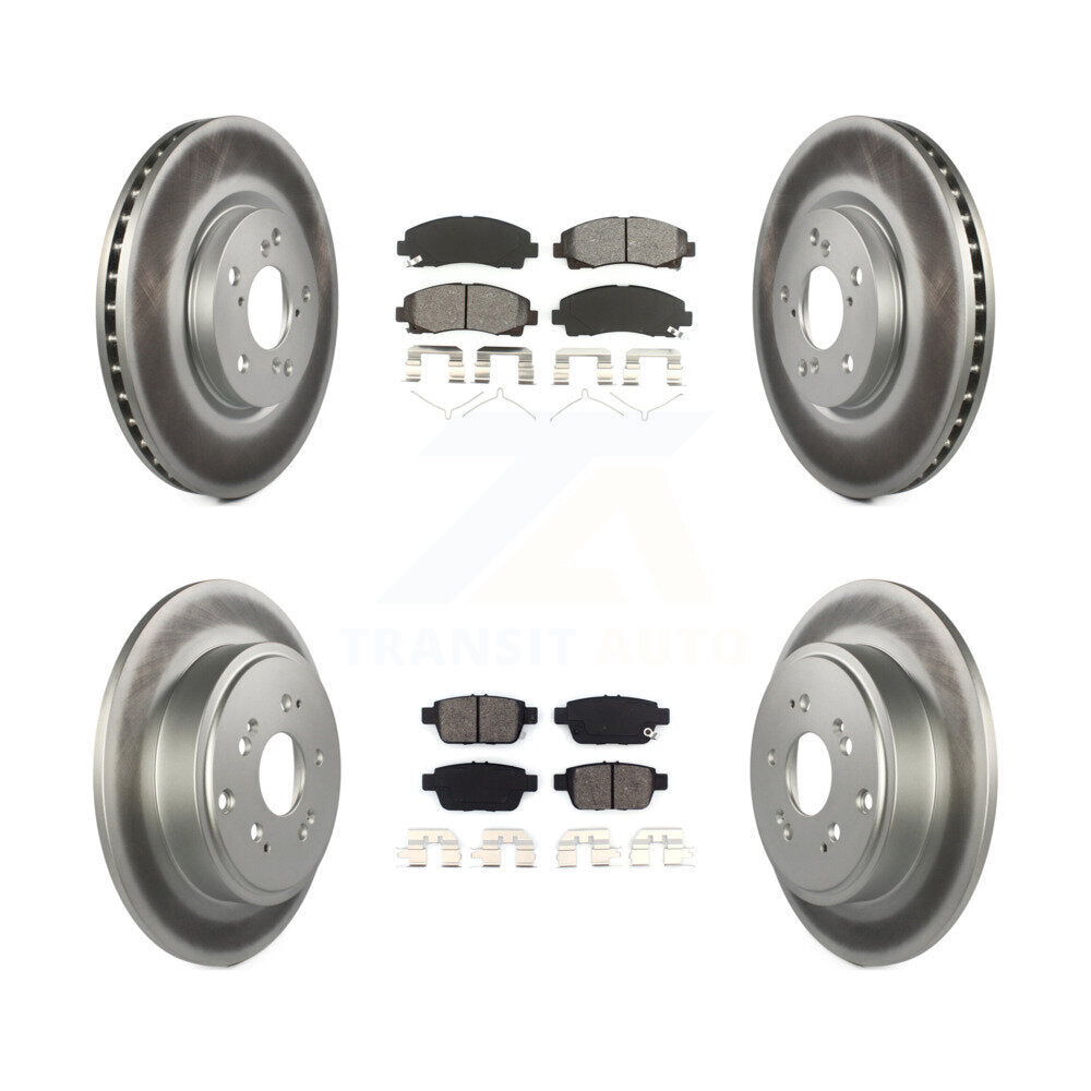 [Avant + Arrière] Kit de disque (revêtu) et plaquette (semi-métallique) de frein pour 2006-2014 Honda Ridgeline KGS-100889