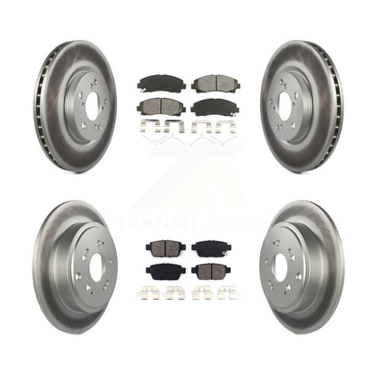 [Avant + Arrière] Kit de disque (revêtu) et plaquette (semi-métallique) de frein pour 2006-2014 Honda Ridgeline KGS-100889