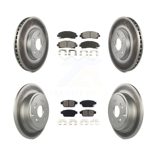 [Avant + Arrière] Kit de disque (revêtu) et plaquette (semi-métallique) de frein pour 2006-2014 Honda Ridgeline KGS-100889