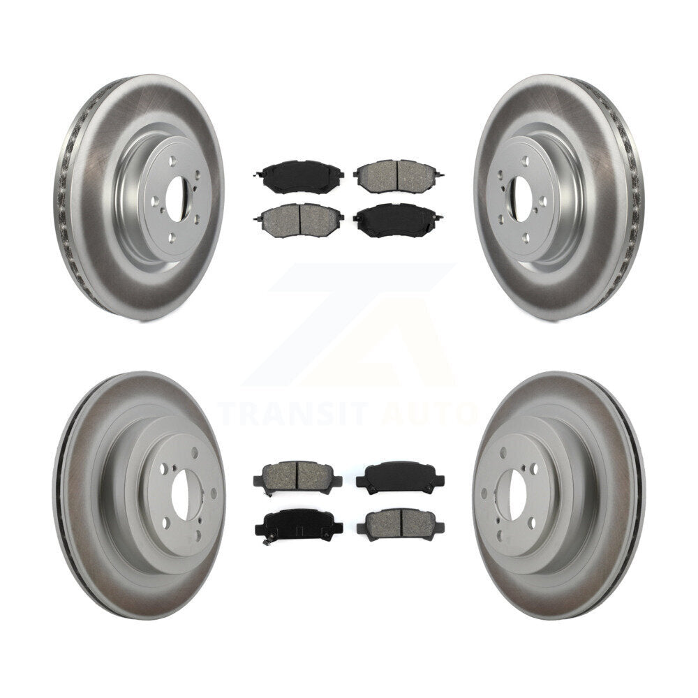 [Avant + Arrière] Kit de disque (revêtu) et plaquette (semi-métallique) de frein pour Subaru Legacy KGS-100890