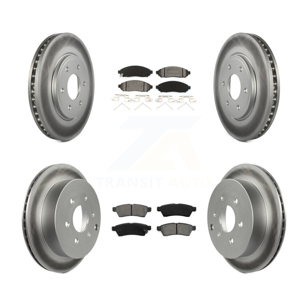[Avant + Arrière] Kit de disque (revêtu) et plaquette (semi-métallique) de frein pour Nissan Frontier Suzuki Equator 2.5L KGS-100894