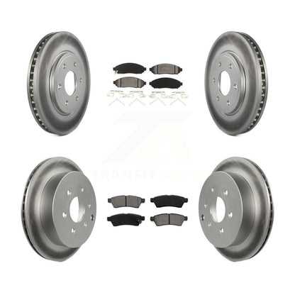 [Avant + Arrière] Kit de disque (revêtu) et plaquette (semi-métallique) de frein pour Nissan Frontier Suzuki Equator 2.5L KGS-100894