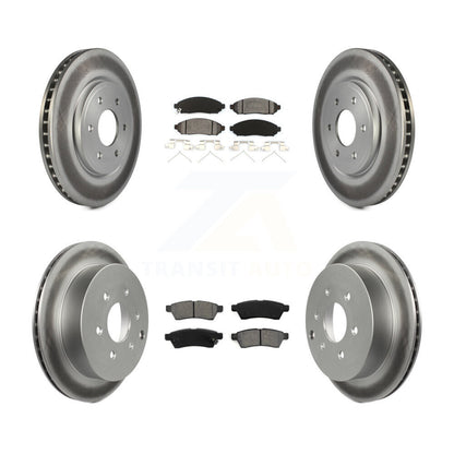 [Avant + Arrière] Kit de disque (revêtu) et plaquette (semi-métallique) de frein pour Nissan Frontier Xterra Suzuki Equator KGS-100896