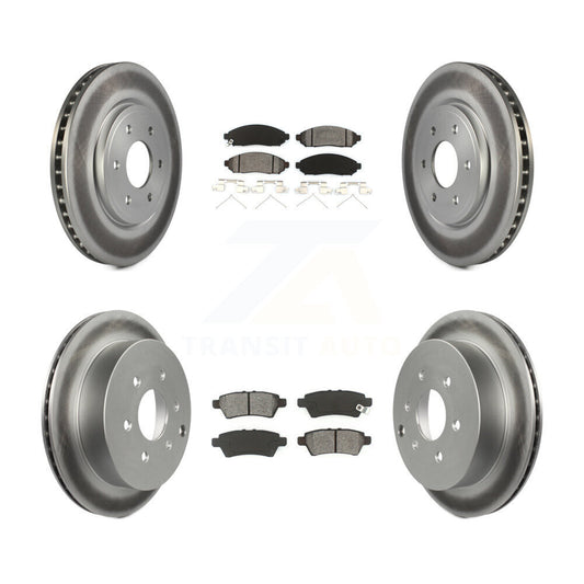 [Avant + Arrière] Kit de disque (revêtu) et plaquette (semi-métallique) de frein pour 2006-2007 Nissan Xterra KGS-100897