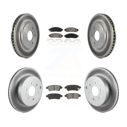 [Avant + Arrière] Kit de disque (revêtu) et plaquette (semi-métallique) de frein pour Nissan Pathfinder KGS-100898