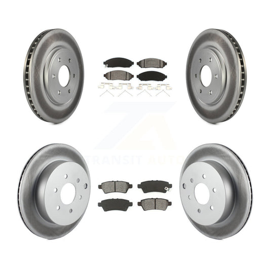 [Avant + Arrière] Kit de disque (revêtu) et plaquette (semi-métallique) de frein pour Nissan Pathfinder KGS-100898