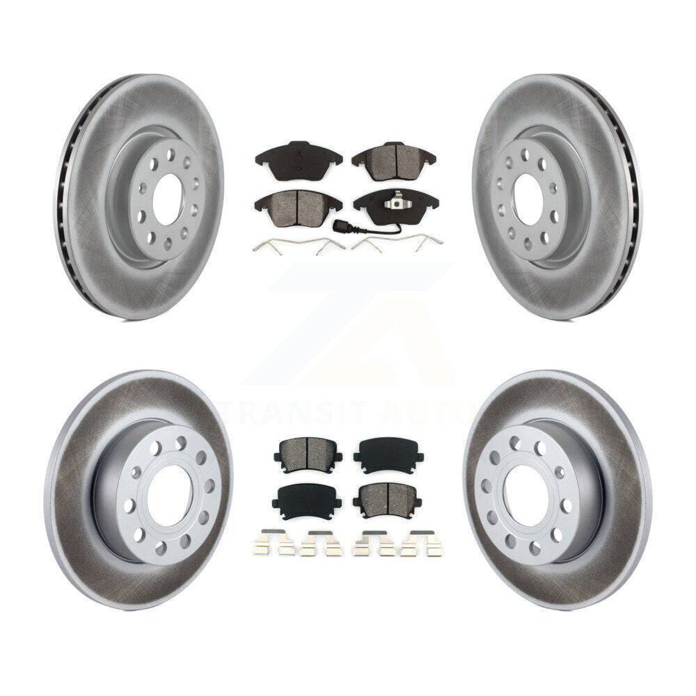 [Avant + Arrière] Kit de disque (revêtu) et plaquette (semi-métallique) de frein pour 2008 Audi A3 Quattro KGS-100901