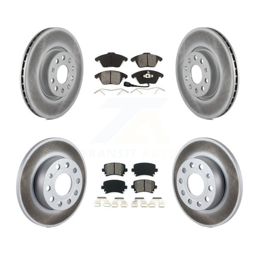 [Avant + Arrière] Kit de disque (revêtu) et plaquette (semi-métallique) de frein pour 2008 Audi A3 Quattro KGS-100901