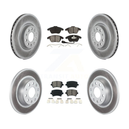 [Avant + Arrière] Kit de disque (revêtu) et plaquette (semi-métallique) de frein pour Volkswagen Passat GTI Eos Audi A3 Quattro Golf KGS-100902
