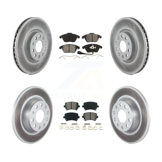 [Avant + Arrière] Kit de disque (revêtu) et plaquette (semi-métallique) de frein pour Volkswagen Passat GTI Eos Audi A3 Quattro Golf KGS-100902
