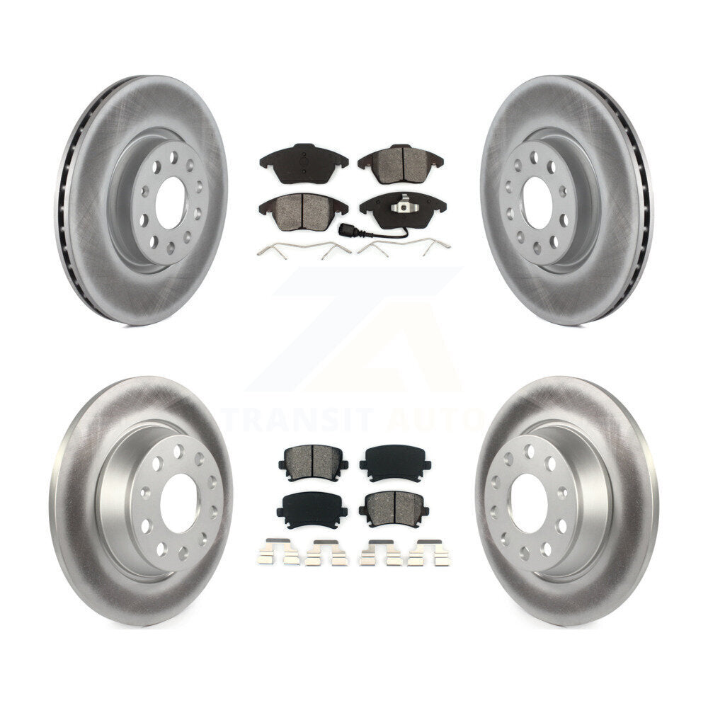 [Avant + Arrière] Kit de disque (revêtu) et plaquette (semi-métallique) de frein pour Volkswagen CC GTI Passat Audi A3 Quattro KGS-100903