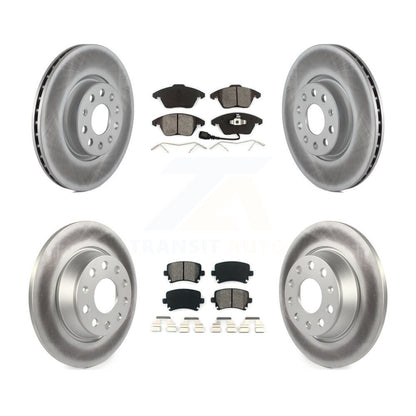[Avant + Arrière] Kit de disque (revêtu) et plaquette (semi-métallique) de frein pour Volkswagen CC GTI Passat Audi A3 Quattro KGS-100903