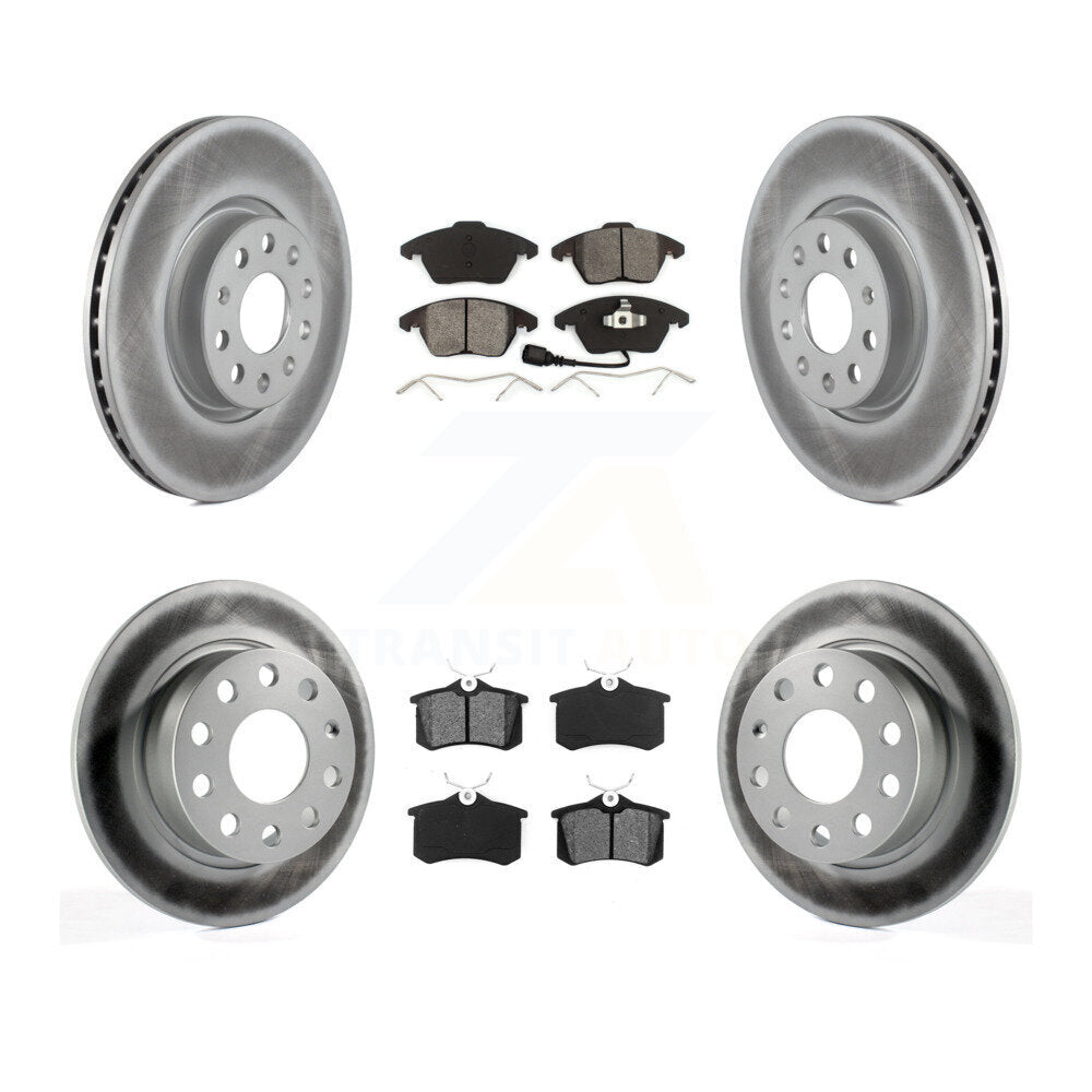 [Avant + Arrière] Kit de disque (revêtu) et plaquette (semi-métallique) de frein pour Volkswagen Jetta Beetle KGS-100906