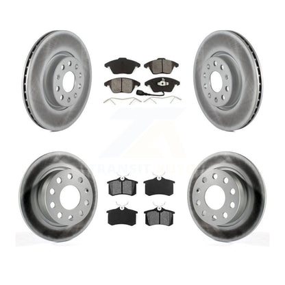 [Avant + Arrière] Kit de disque (revêtu) et plaquette (semi-métallique) de frein pour Volkswagen Jetta Beetle KGS-100906