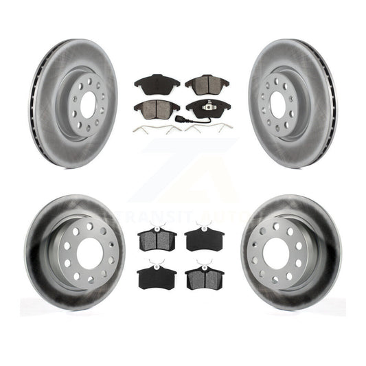 [Avant + Arrière] Kit de disque (revêtu) et plaquette (semi-métallique) de frein pour Volkswagen Jetta Beetle KGS-100906