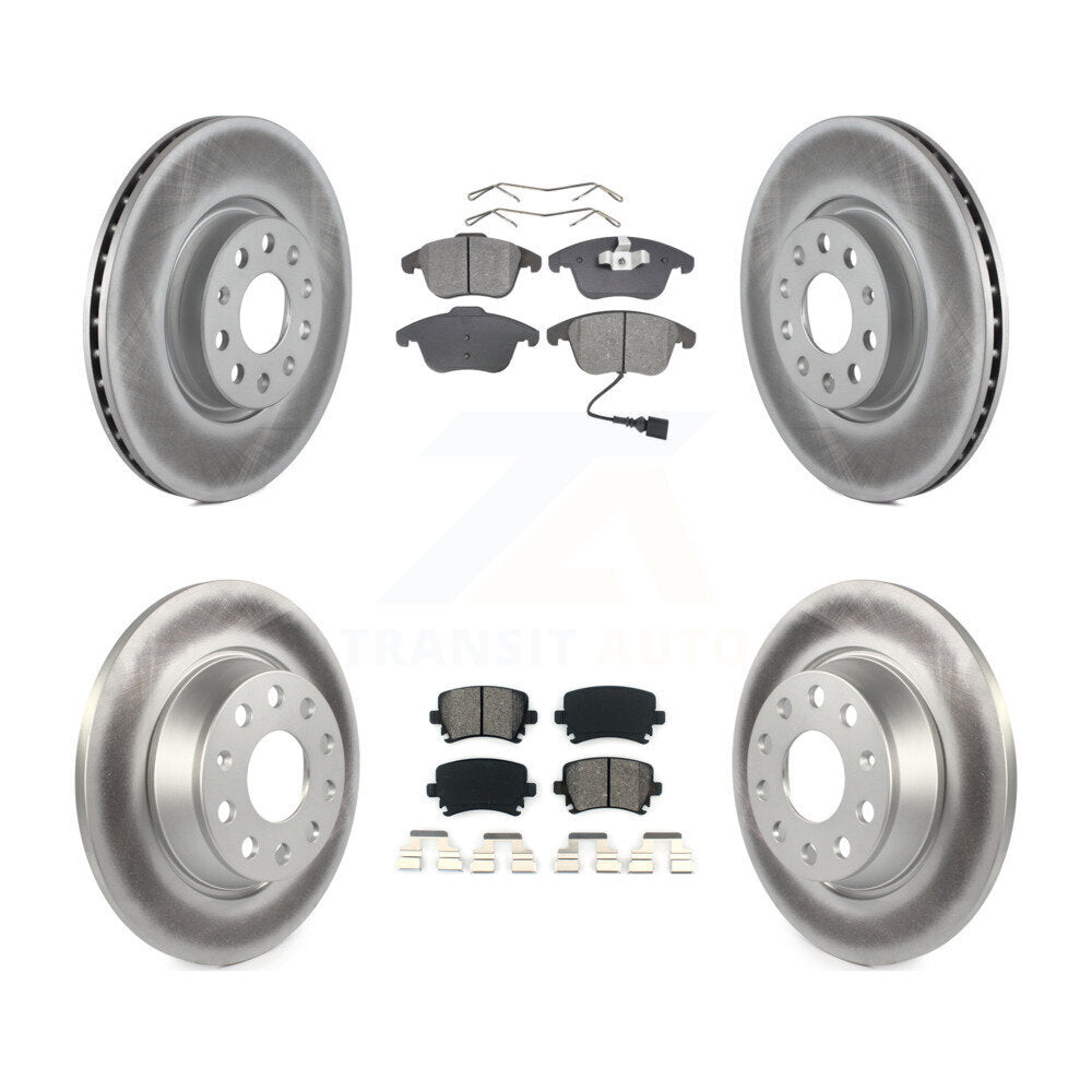 [Avant + Arrière] Kit de disque (revêtu) et plaquette (semi-métallique) de frein pour Volkswagen Tiguan Audi Q3 Limited Quattro KGS-100907