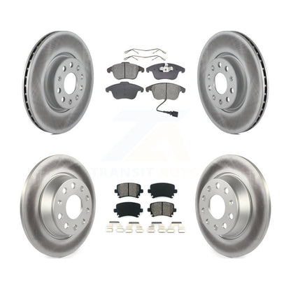 [Avant + Arrière] Kit de disque (revêtu) et plaquette (semi-métallique) de frein pour Volkswagen Tiguan Audi Q3 Limited Quattro KGS-100907