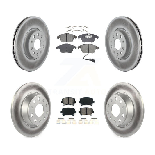 [Avant + Arrière] Kit de disque (revêtu) et plaquette (semi-métallique) de frein pour Volkswagen Tiguan Audi Q3 Limited Quattro KGS-100907