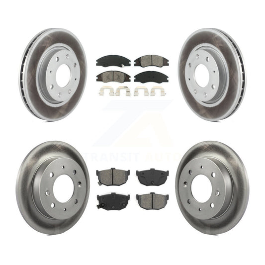 [Avant + Arrière] Kit de disque (revêtu) et plaquette (semi-métallique) de frein pour Kia Spectra Spectra5 KGS-100909