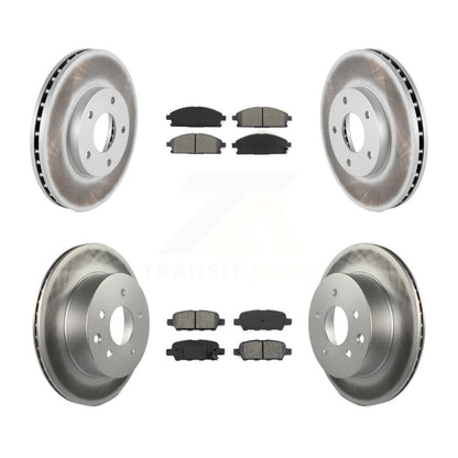 [Avant + Arrière] Kit de disque (revêtu) et plaquette (semi-métallique) de frein pour 2005-2006 Nissan X-Trail KGS-100910