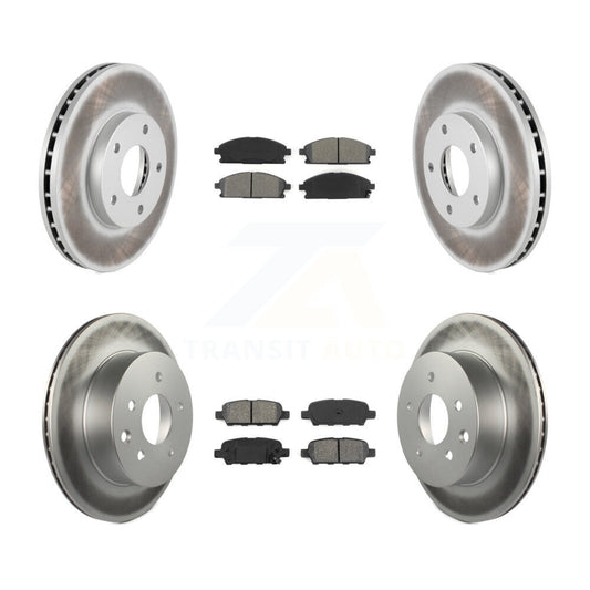 [Avant + Arrière] Kit de disque (revêtu) et plaquette (semi-métallique) de frein pour 2005-2006 Nissan X-Trail KGS-100910