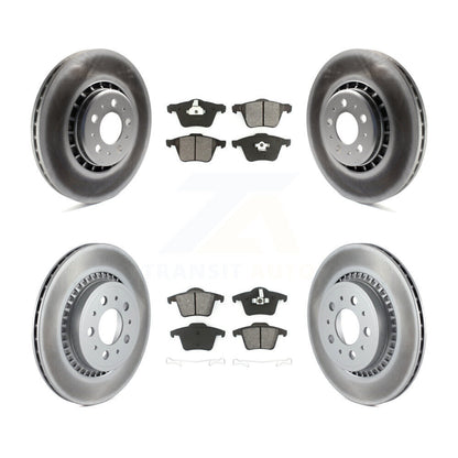 [Avant + Arrière] Kit de disque (revêtu) et plaquette (semi-métallique) de frein pour 2003-2014 Volvo XC90 avec 336mm Diameter Rotor KGS-100914