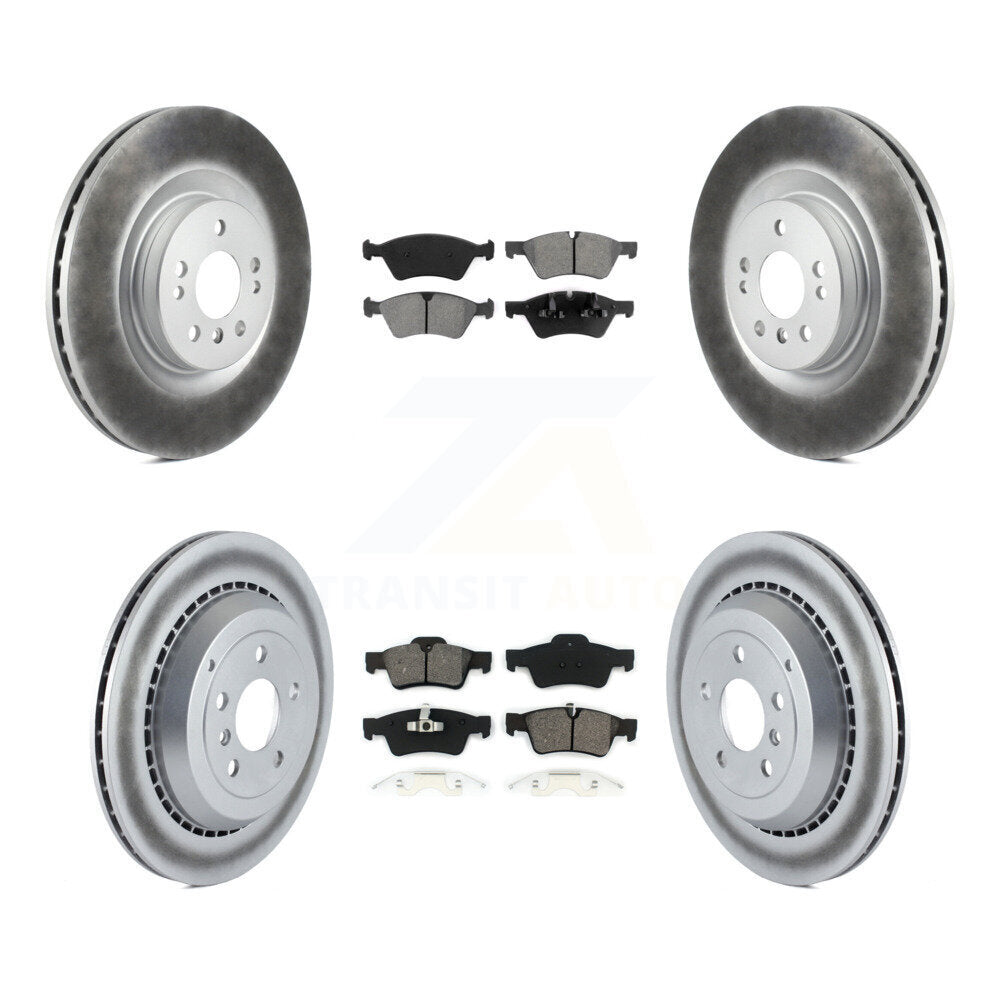 [Avant + Arrière] Kit de disque (revêtu) et plaquette (semi-métallique) de frein pour Mercedes-Benz ML350 GL450 GL550 GL350 ML550 GL320 KGS-100916