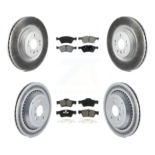 [Avant + Arrière] Kit de disque (revêtu) et plaquette (semi-métallique) de frein pour Mercedes-Benz ML350 GL450 GL550 GL350 ML550 GL320 KGS-100916