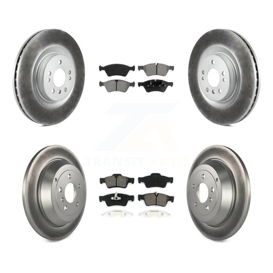 [Avant + Arrière] Kit de disque (revêtu) et plaquette (semi-métallique) de frein pour 2007-2009 Mercedes-Benz ML320 avec 350mm Diameter Rotor KGS-100917