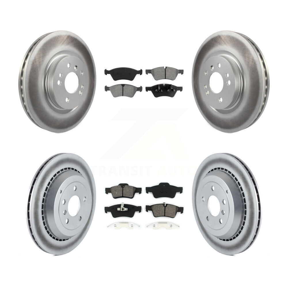 [Avant + Arrière] Kit de disque (revêtu) et plaquette (semi-métallique) de frein pour Mercedes-Benz R350 ML500 R500 R320 avec Vented Rotor KGS-100918