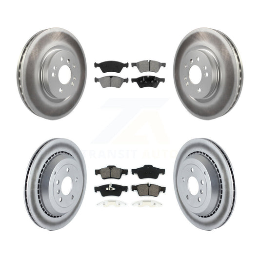 [Avant + Arrière] Kit de disque (revêtu) et plaquette (semi-métallique) de frein pour Mercedes-Benz R350 ML500 R500 R320 avec Vented Rotor KGS-100918