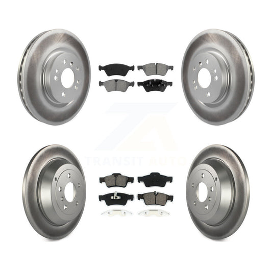 [Avant + Arrière] Kit de disque (revêtu) et plaquette (semi-métallique) de frein pour Mercedes-Benz ML350 R350 ML500 ML320 R500 R320 ML450 KGS-100919